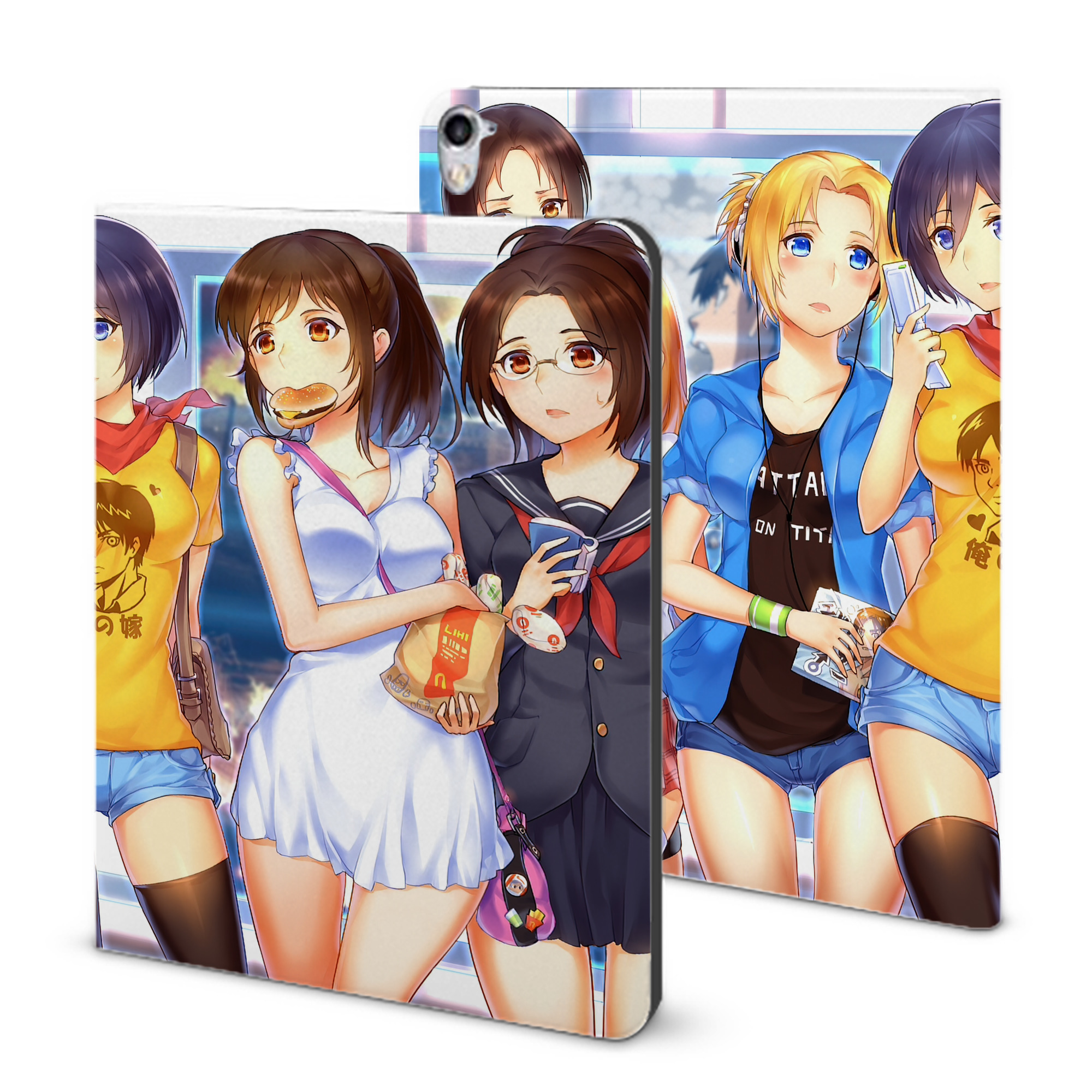（画像用） 進撃の巨人 Attack on Titan IPad ケース ブック型 PUレザー TPU 耐衝撃 軽量 薄型 ペン収納なし 全面保護 IPad 各モデル対応